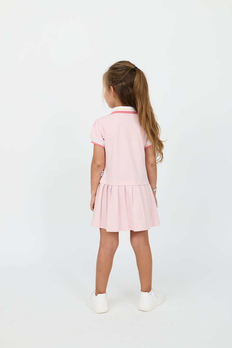 Kids' Cotton Preppy Pleated Dress
