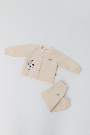 Kids' Cotton Quilted Sweatshirt and Sweatpants Set