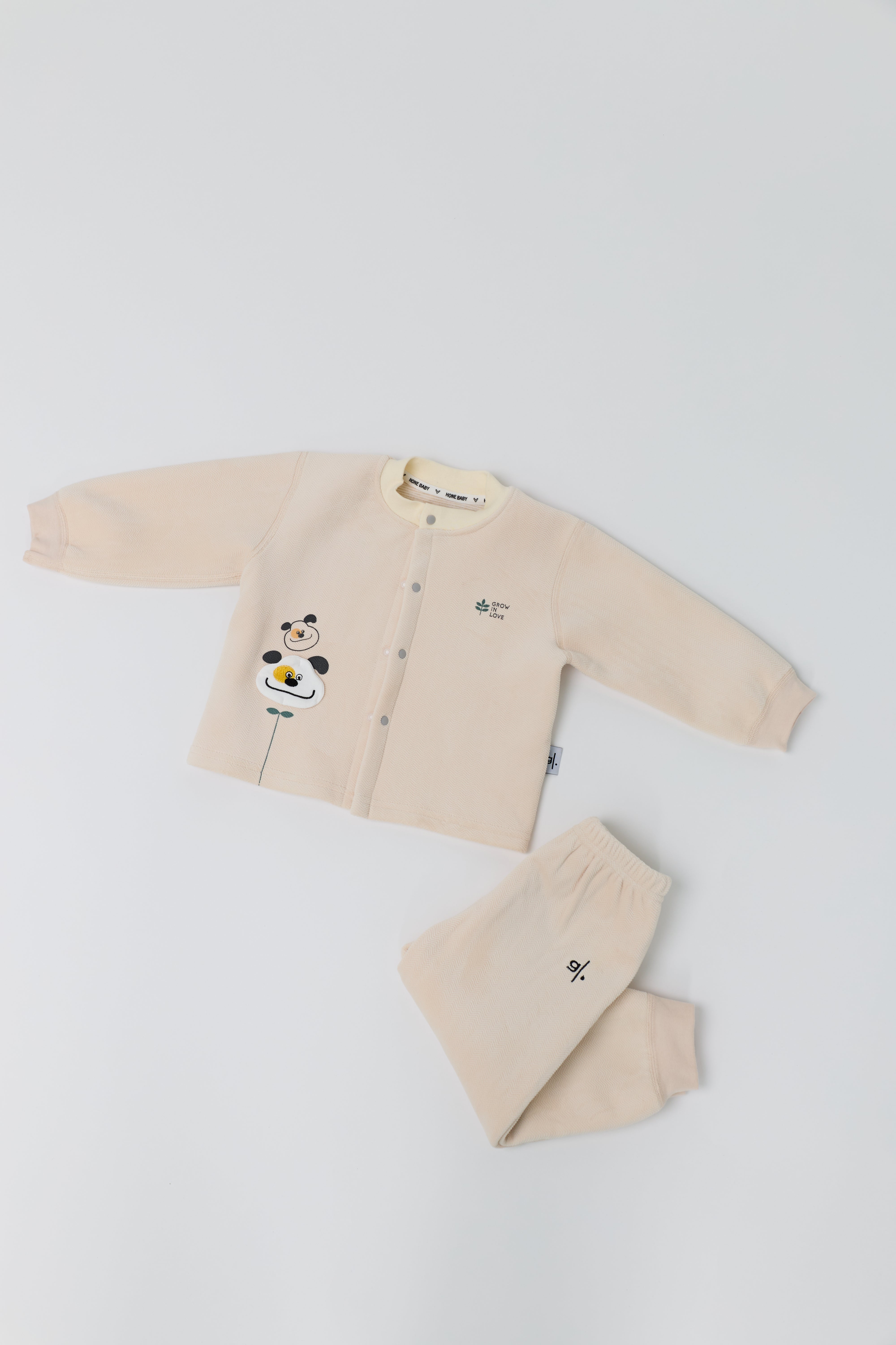 Kids' Cotton Quilted Sweatshirt and Sweatpants Set