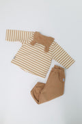 Kids’ plush bear scarf top & jogger set