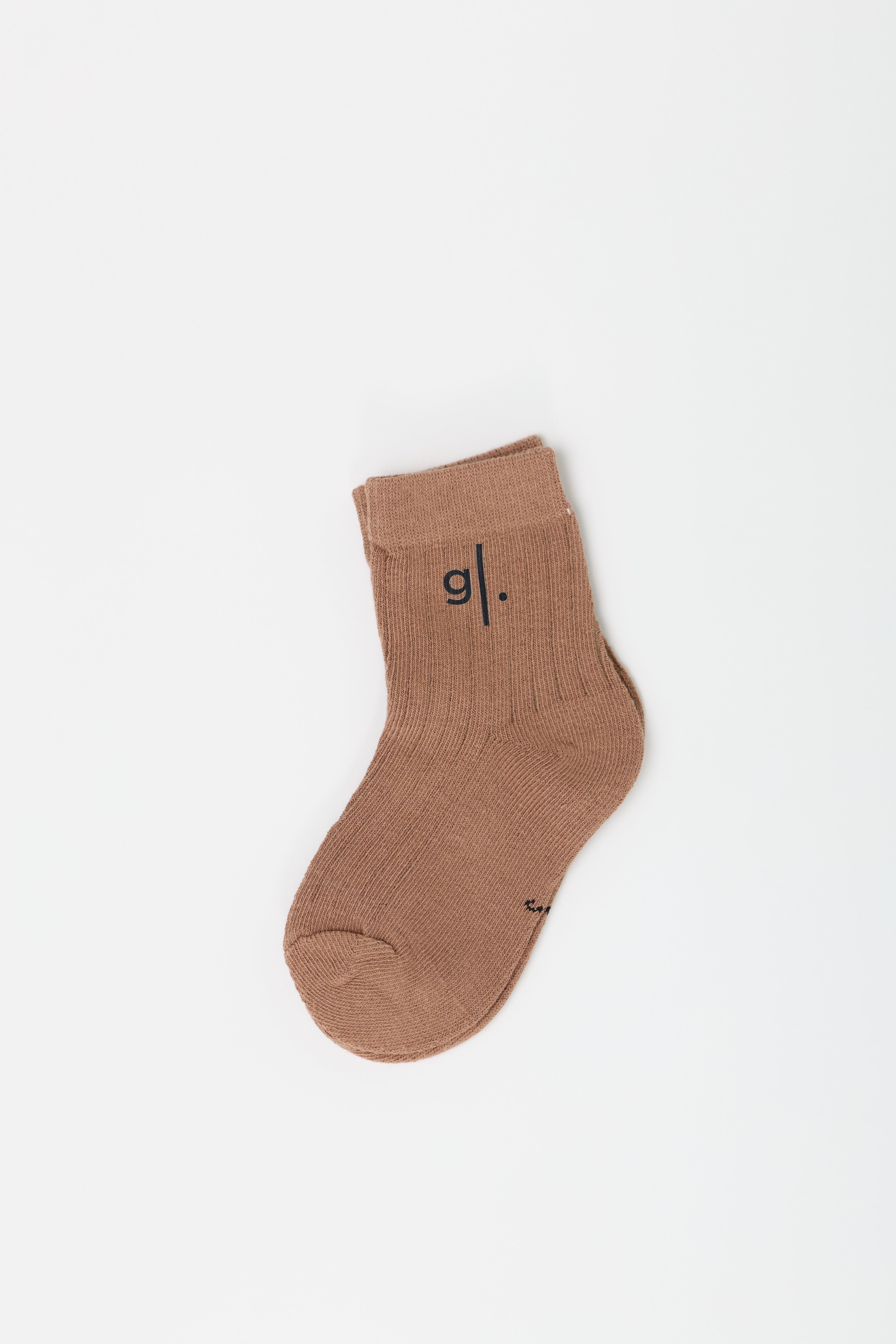 Kids' Ribbed Knit Earth Tone Socks