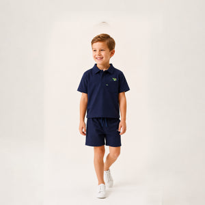 Boys' Lotus Piqué Crocodile Polo