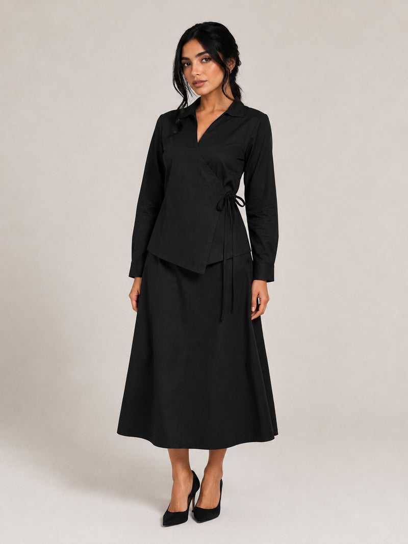 Women's Wrap Tie Modest Top