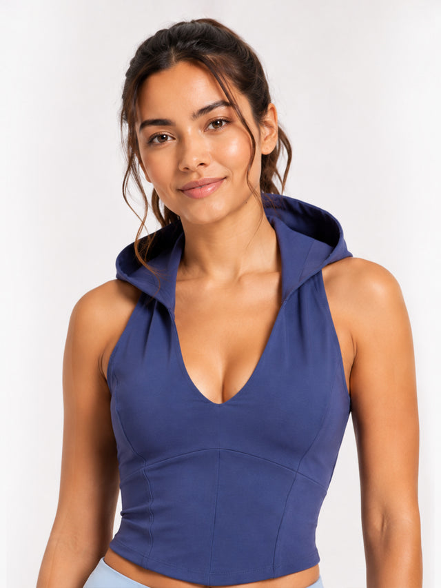 Women's Corset Sleeveless Hoodie