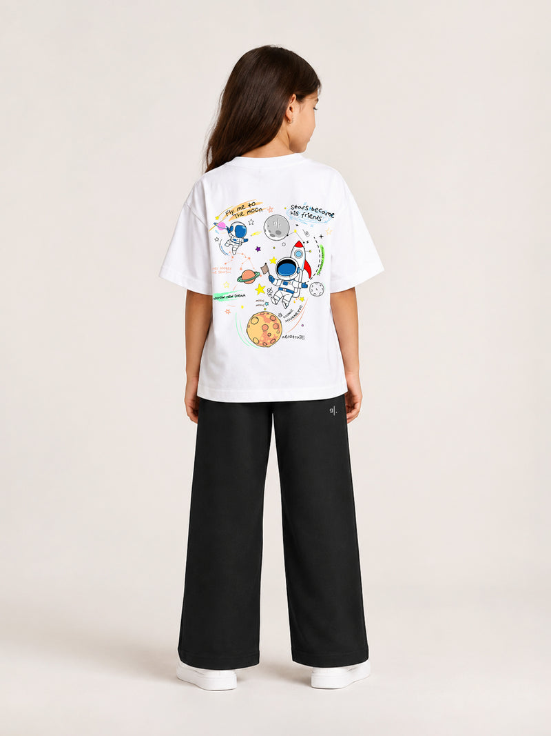 Girls' Oversized Astronaut T-Shirt