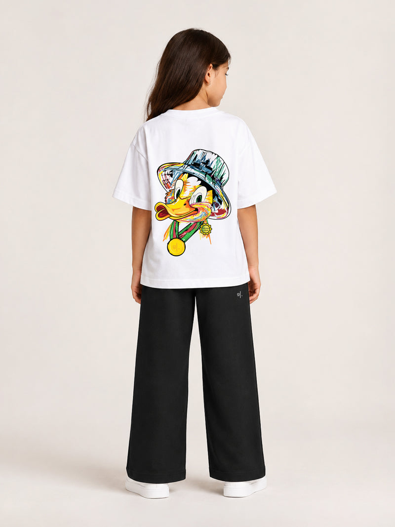 Girls' Oversized Character Duck T-Shirt