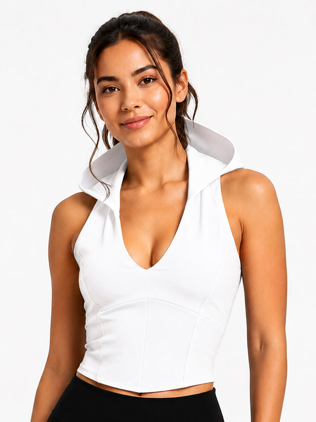 Women's Corset Sleeveless Hoodie