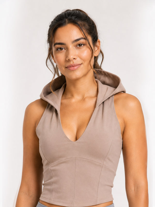 Women's Corset Sleeveless Hoodie