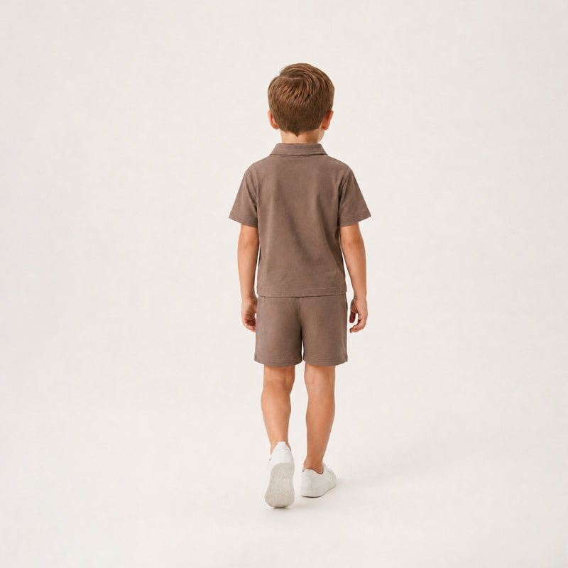 Boys' Lotus Piqué Crocodile Shorts