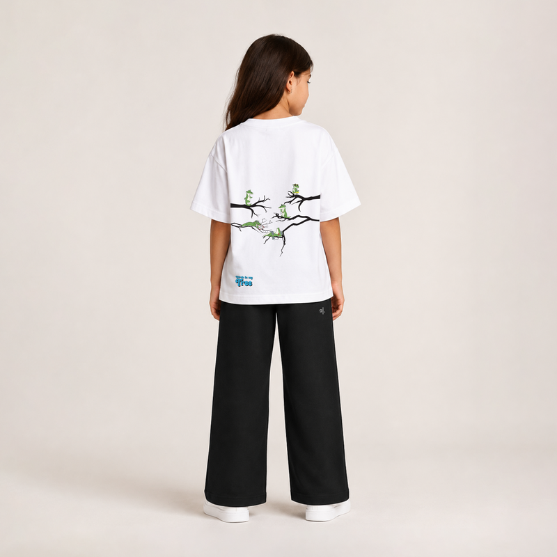 Girls' Oversized Crocodile T-Shirt