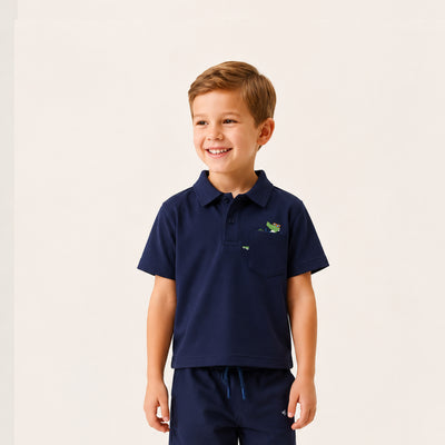 Boys' Lotus Piqué Crocodile Polo