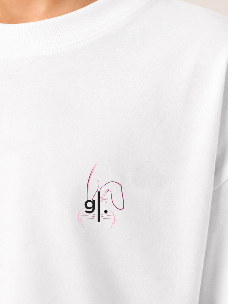 Girls' Oversized Bunny T-Shirt