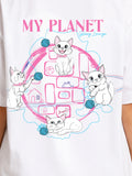 Boys' Oversized My Planet Cat T-Shirt