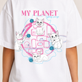 Boys' Oversized My Planet Cat T-Shirt