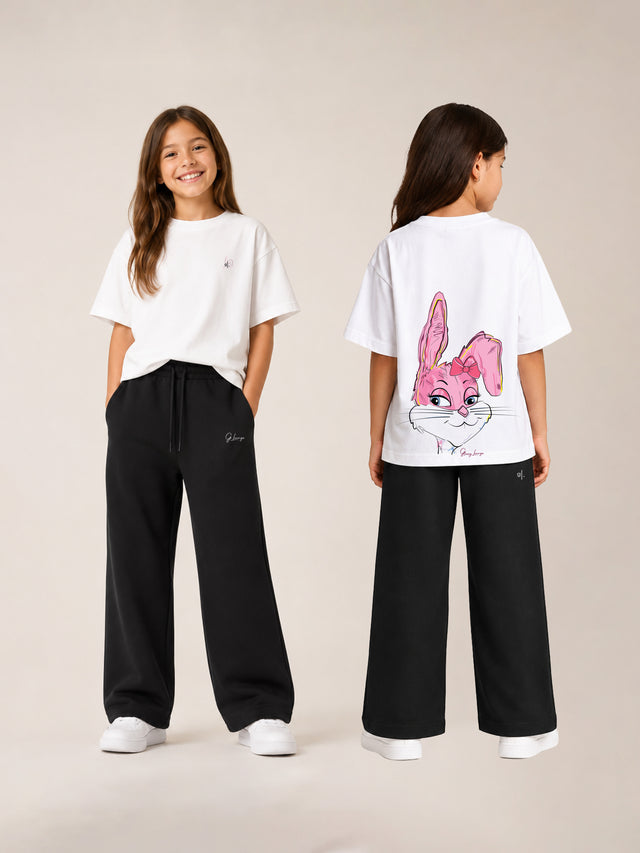 Girls' Oversized Bunny T-Shirt