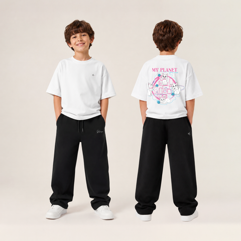 Boys' Oversized My Planet Cat T-Shirt