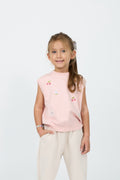 Kids’ embroidered knit top & cotton joggers set