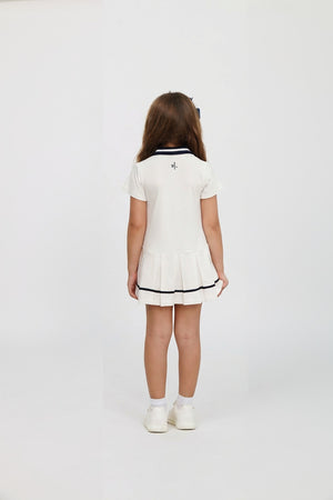Kids' Cotton Preppy Pleated Dress