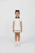 Kids' Cotton Preppy Pleated Dress