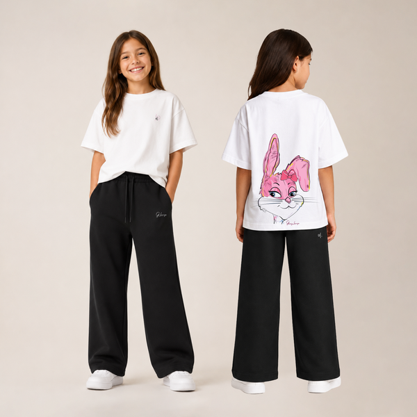 Girls' Oversized Bunny T-Shirt
