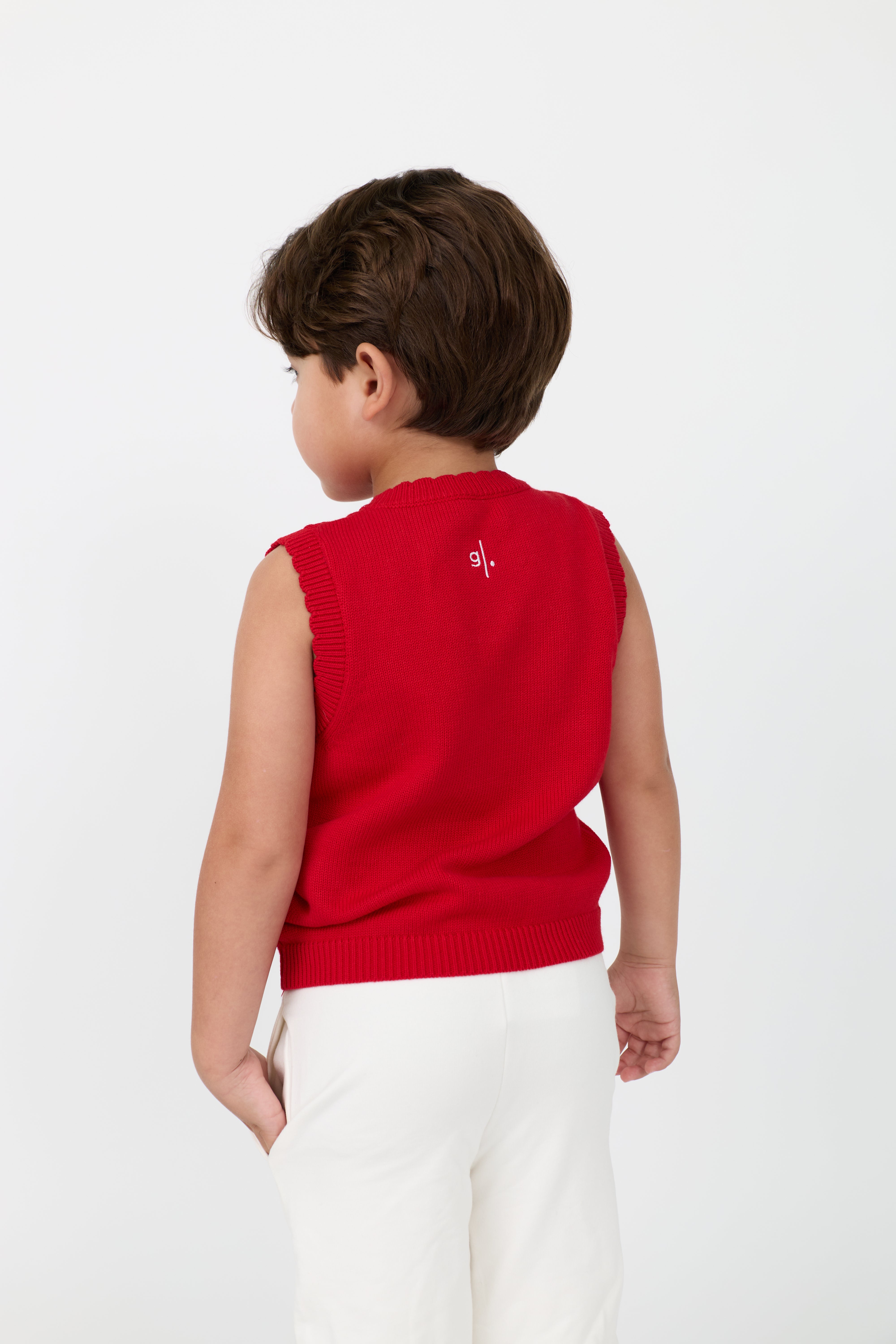 Kids' Mushroom Appliqué Knitted Cardigan