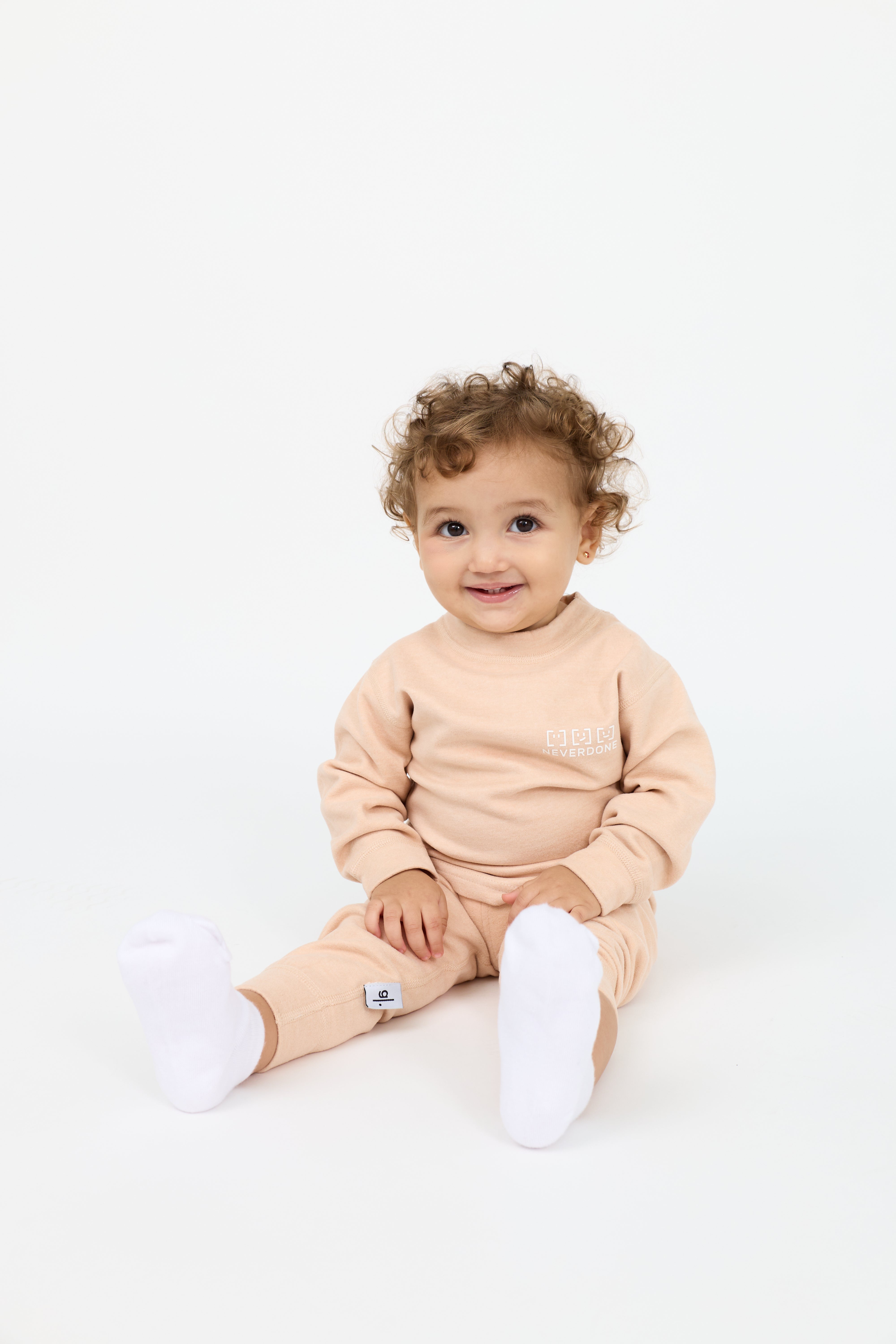 KIDS COTTON SWEATSHIRT & SWEATPANTS SET UNISEX