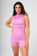 Women's Sustainable Sleeveless Mid-Thigh Print Bodysuit