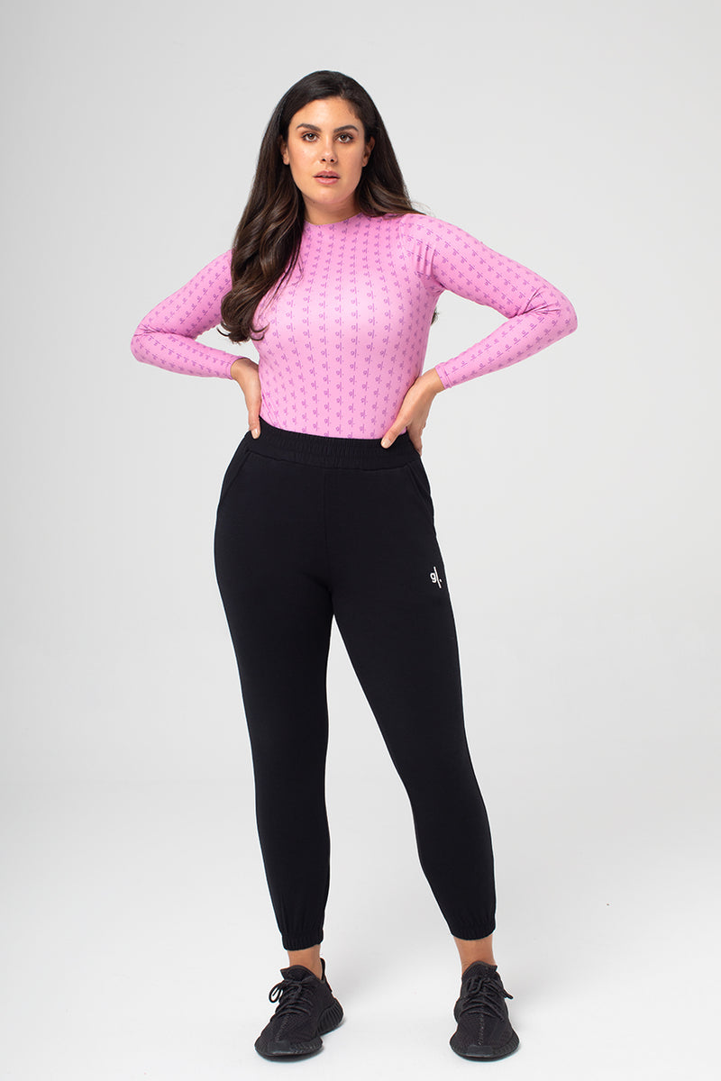 Women's Sustainable Long Sleeve Print Crewneck Bodysuit