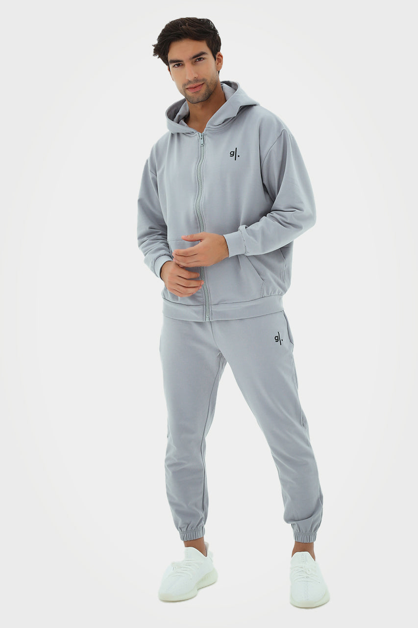 Organic Bamboo Men Oversized Zip Up Hoodie – Glossy Lounge