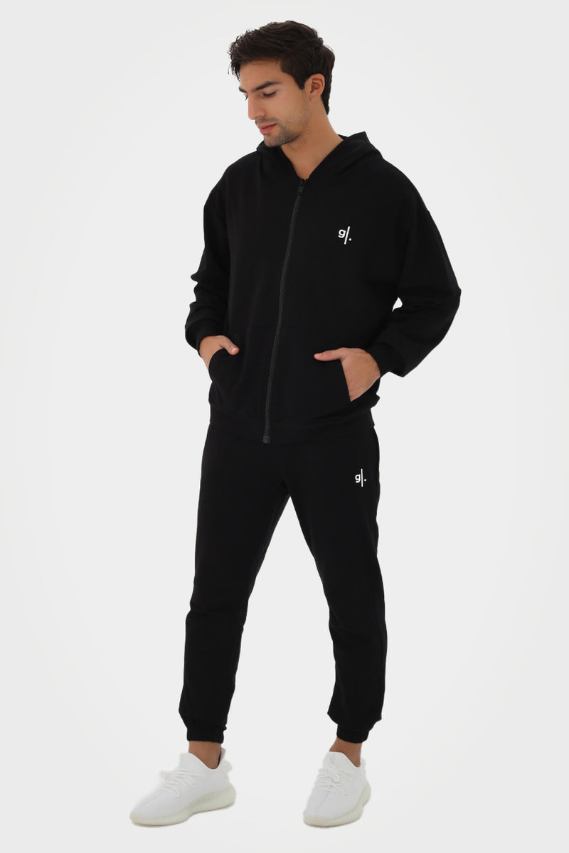 Organic Bamboo Men Oversized Zip Up Hoodie