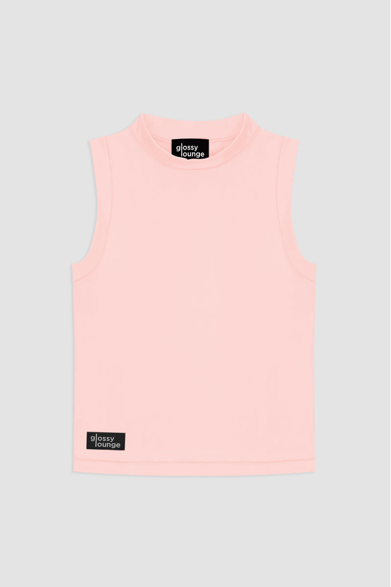 Women's Sustainable Sleeveless Crop High Neck Top