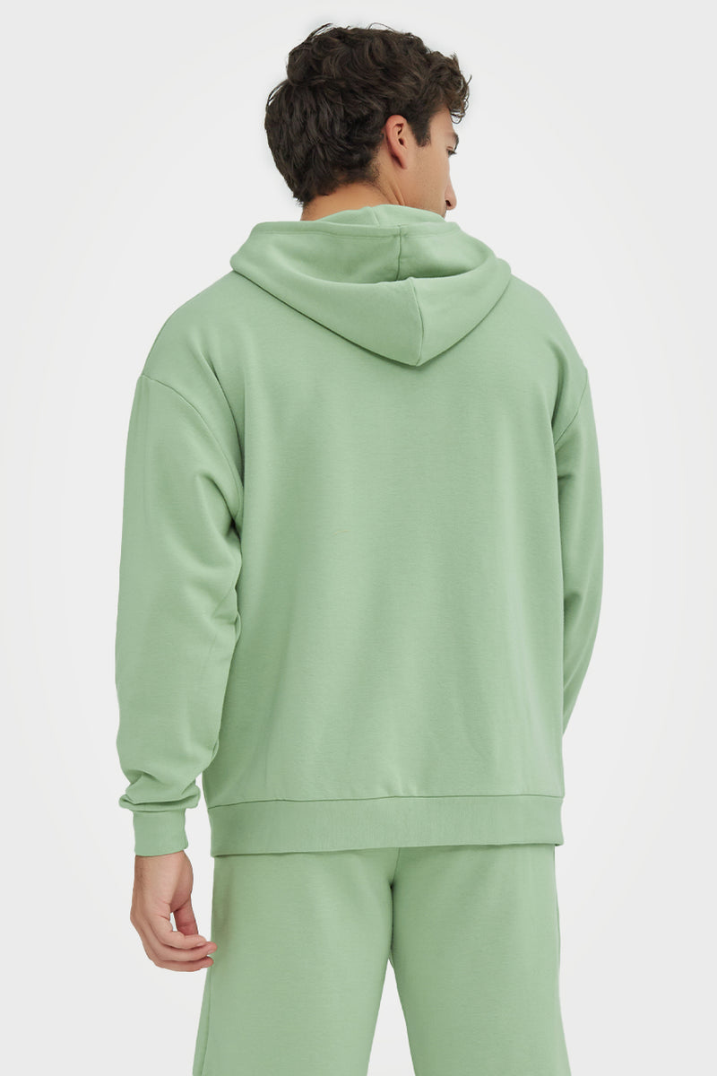 Organic Bamboo Men Oversized Zip Up Hoodie