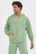 Organic Bamboo Men Oversized Zip Up Hoodie