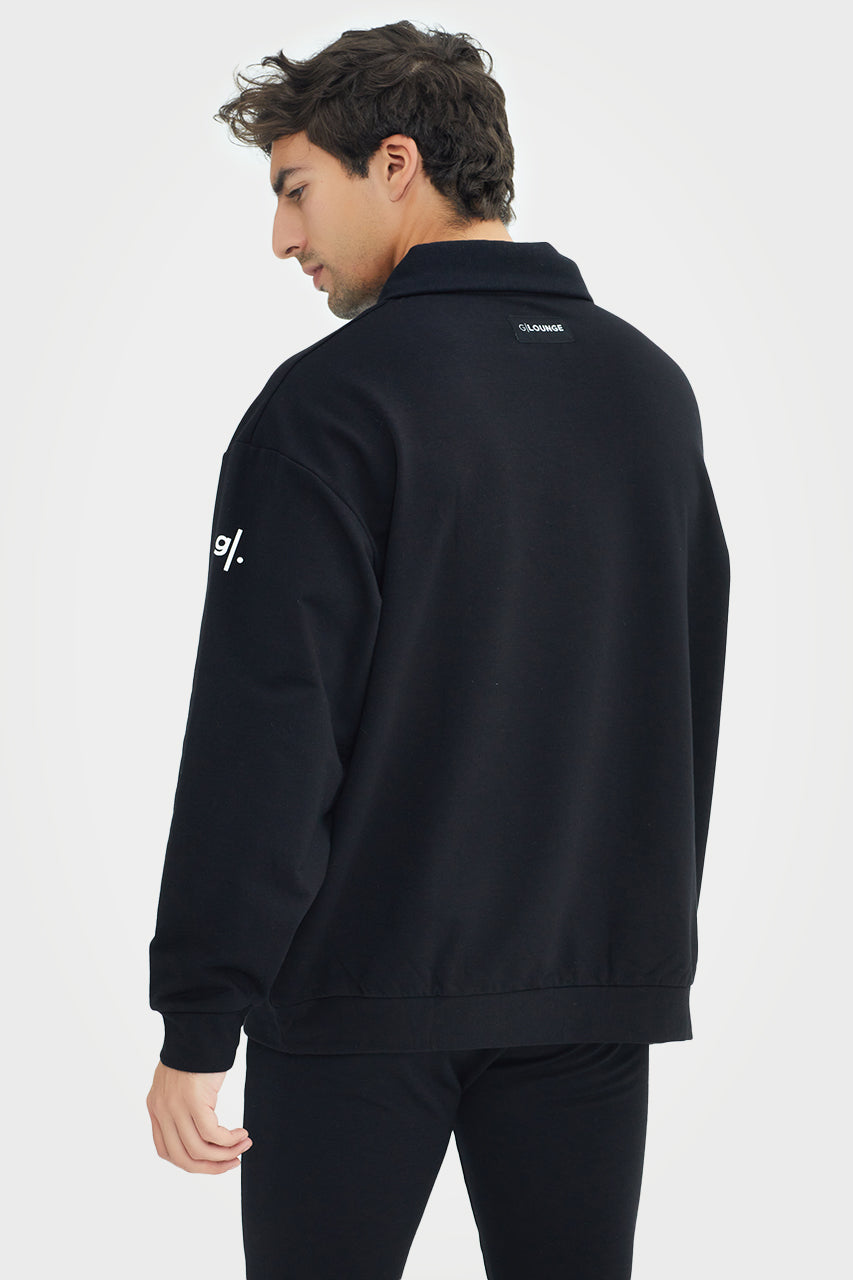 Organic Bamboo Men Cozy Half Zip Slim Fit Jumper