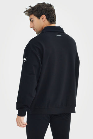 Organic Bamboo Men Cozy Half Zip Slim Fit Jumper