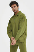 Organic Bamboo Men Cozy Half Zip Slim Fit Jumper
