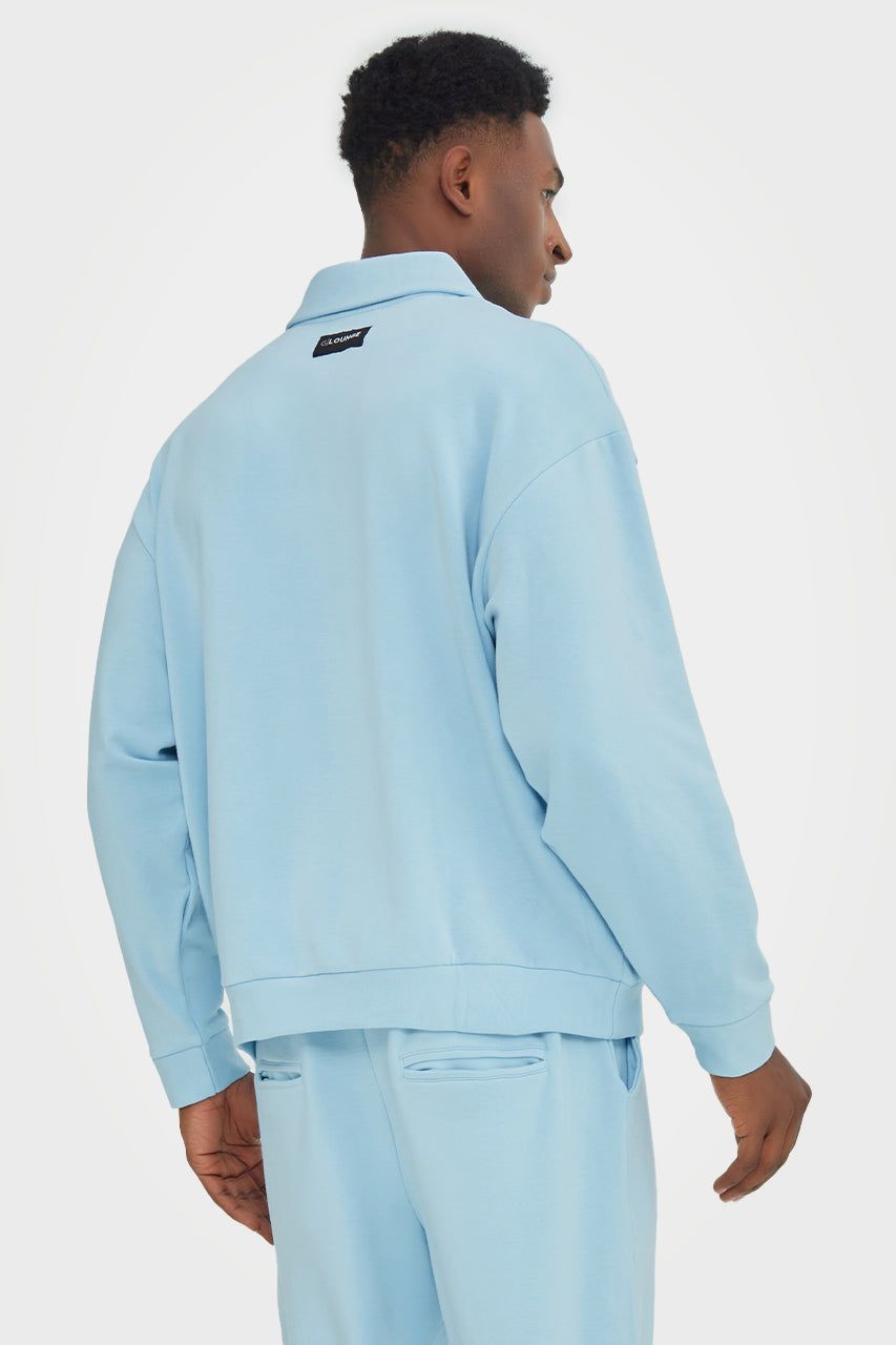 Organic Bamboo Men Cozy Half Zip Slim Fit Jumper