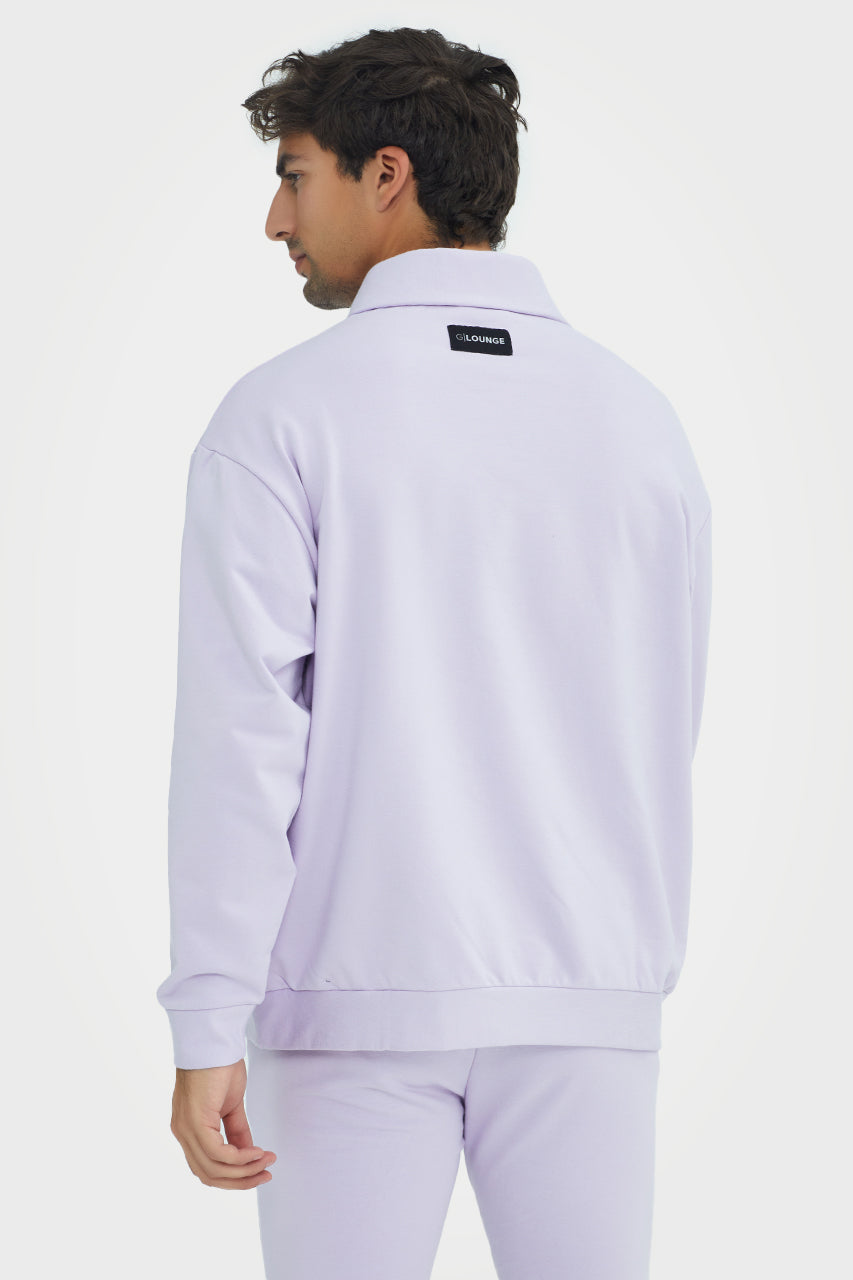 Organic Bamboo Men Cozy Half Zip Slim Fit Jumper
