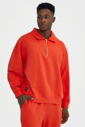 Organic Bamboo Men Cozy Half Zip Slim Fit Jumper