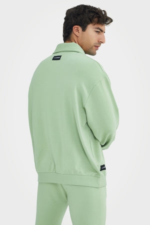 Organic Bamboo Men Cozy Half Zip Slim Fit Jumper