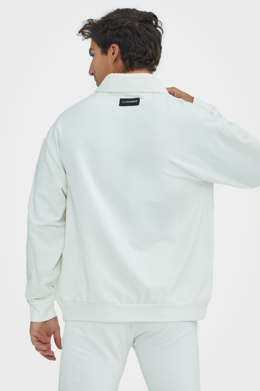 Organic Bamboo Men Cozy Half Zip Slim Fit Jumper