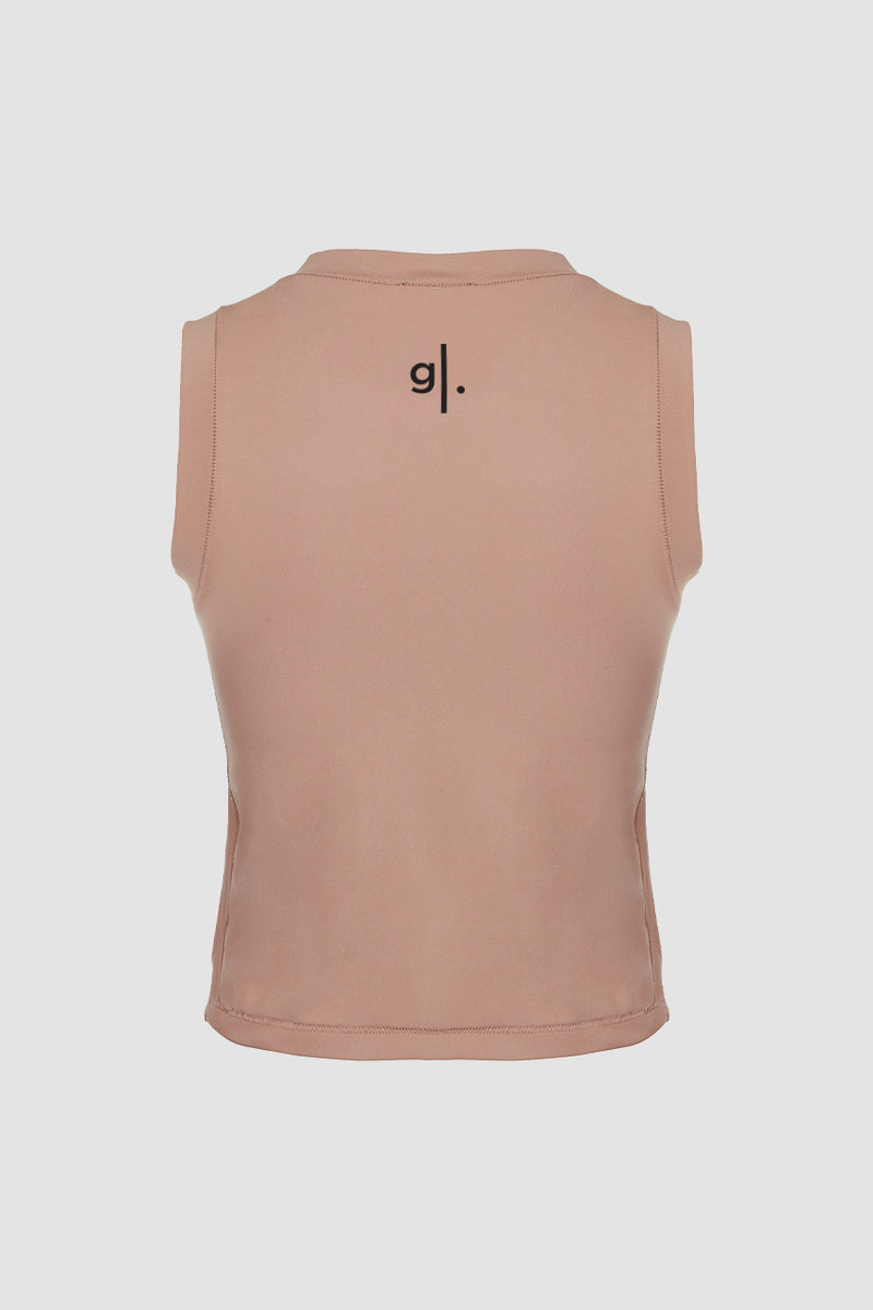 Women's Sustainable Sleeveless Crop High Neck Top