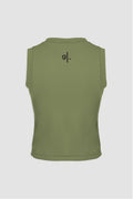 Women's Sustainable Sleeveless Crop High Neck Top