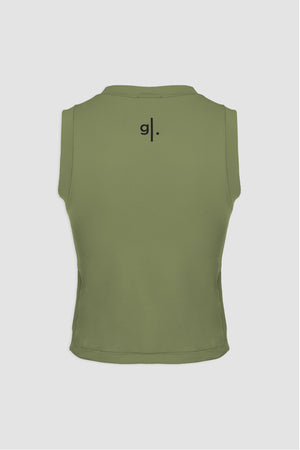 Women's Sustainable Sleeveless Crop High Neck Top