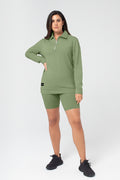 Organic Bamboo Women Cozy Half Zip Slim Fit Jumper
