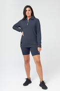 Organic Bamboo Women Cozy Half Zip Slim Fit Jumper