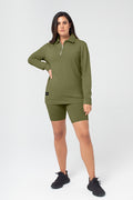 Organic Bamboo Women Cozy Half Zip Slim Fit Jumper
