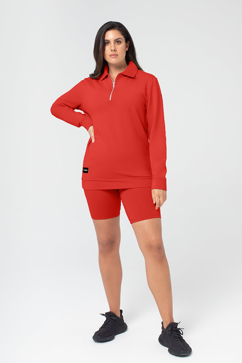 Organic Bamboo Women Cozy Half Zip Slim Fit Jumper