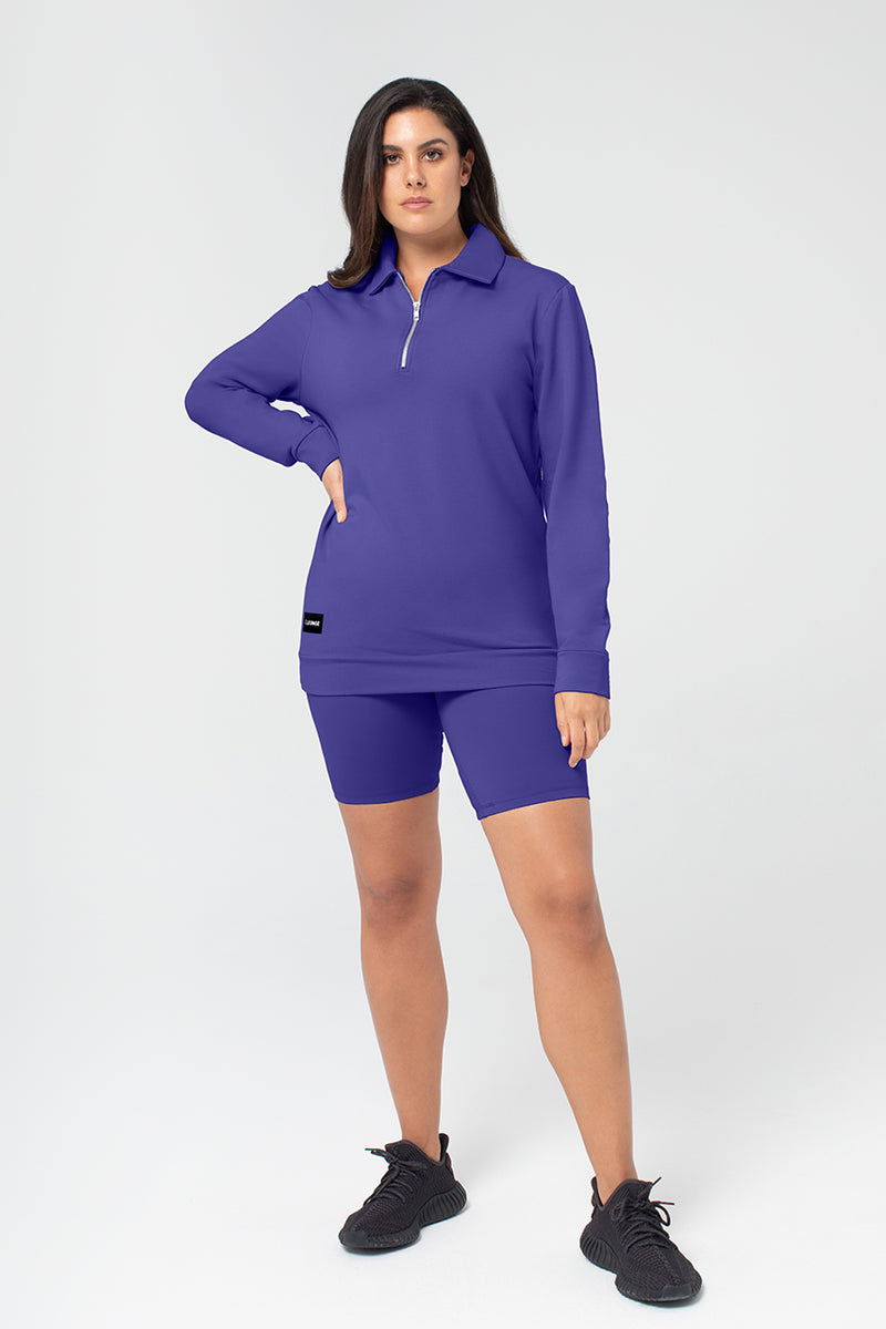 Organic Bamboo Women Cozy Half Zip Slim Fit Jumper