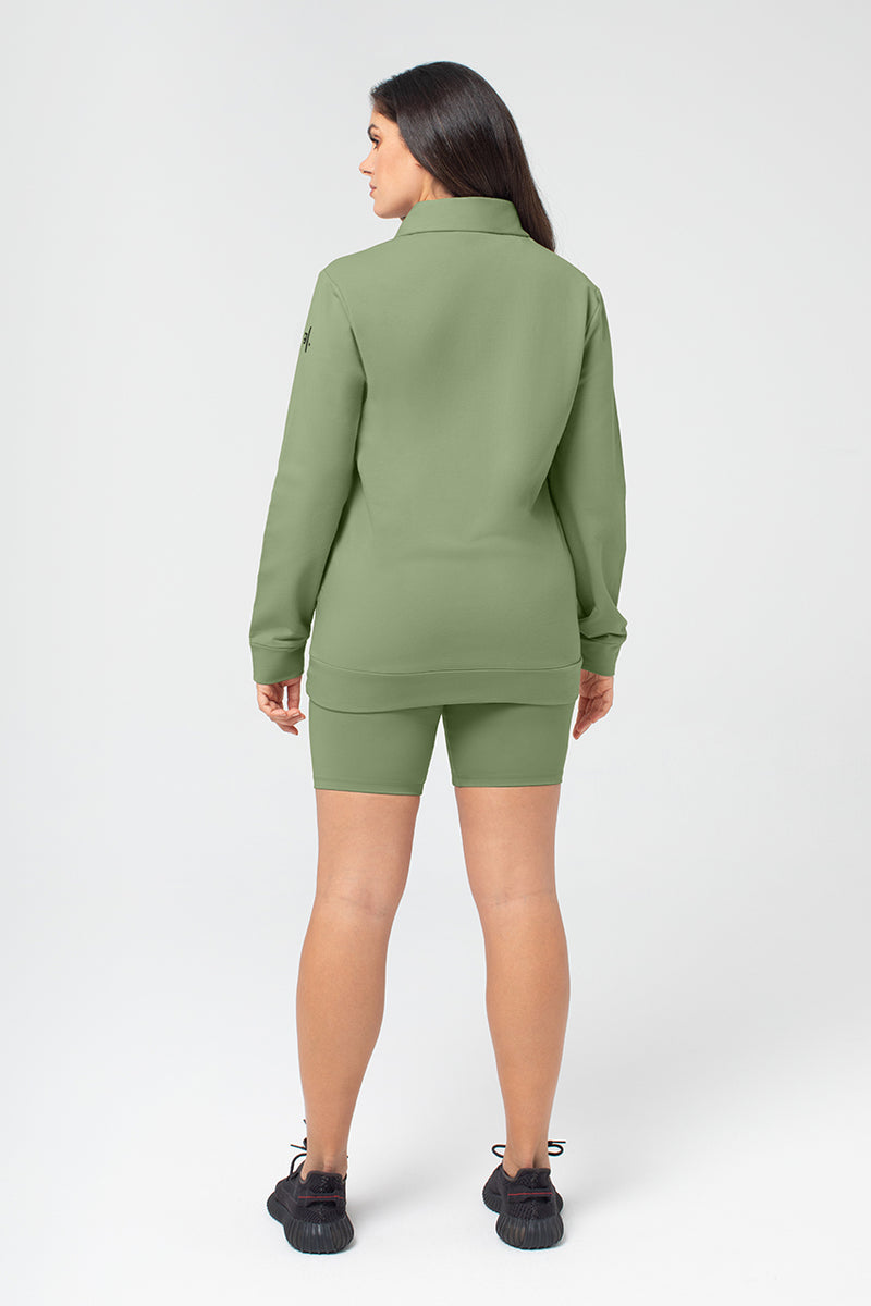 Organic Bamboo Women Cozy Half Zip Slim Fit Jumper